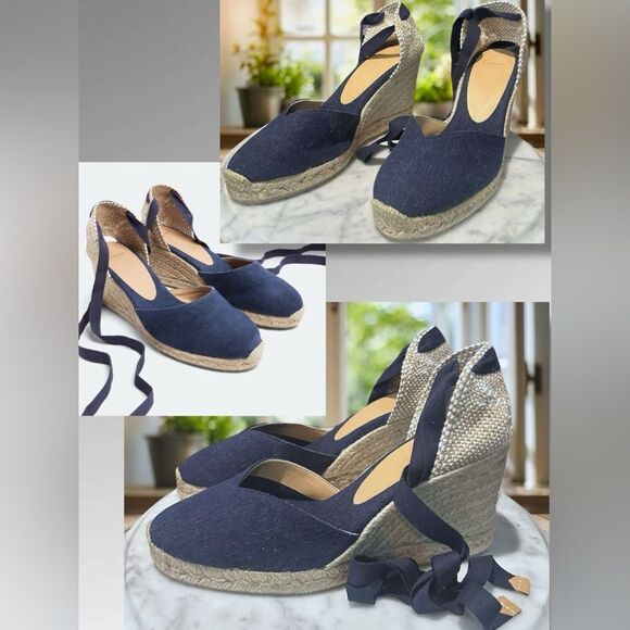 Castañer Jute Espadrille Handmade In Spain Platform Wedges Size 41 - Picture 1 of 16